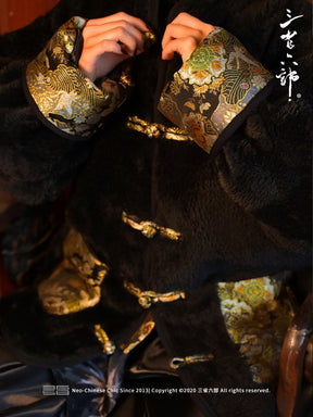 black tang suit chinese style jacket - Jianxi Hanfu