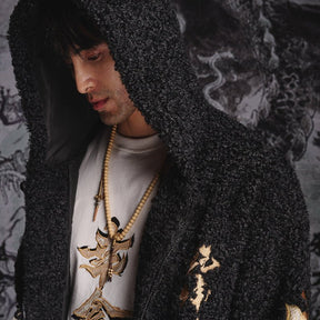 chinese style black tang suit winter coat - Jianxi Hanfu