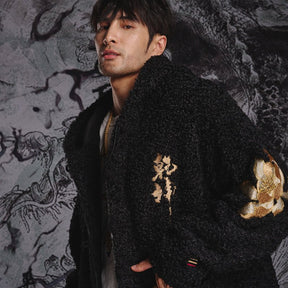 black tang suit men's hanfu jacket - Jianxi Hanfu