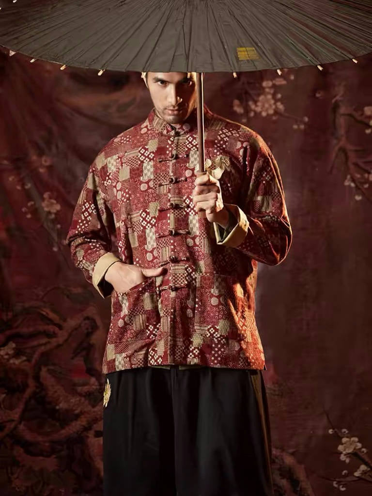 Male Hanfu Tang Dynasty Modern Hanfu Tang Suit-Jianxi Hanfu