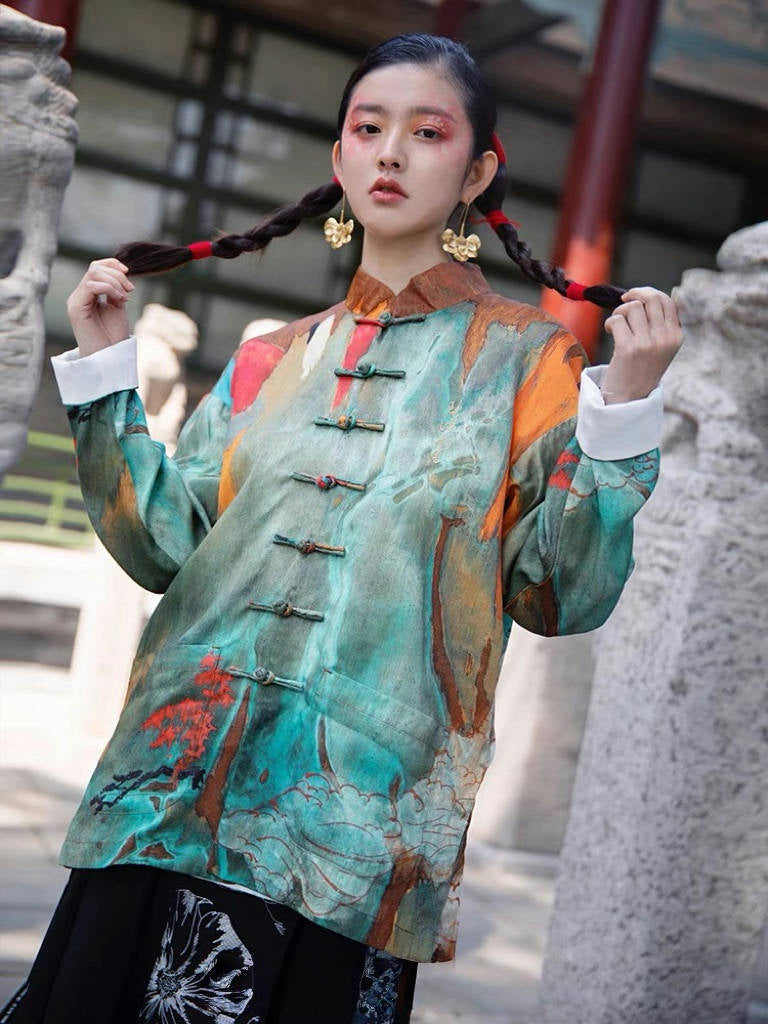 Male Hanfu Tang Dynasty Modern Hanfu Tang Suit-Jianxi Hanfu