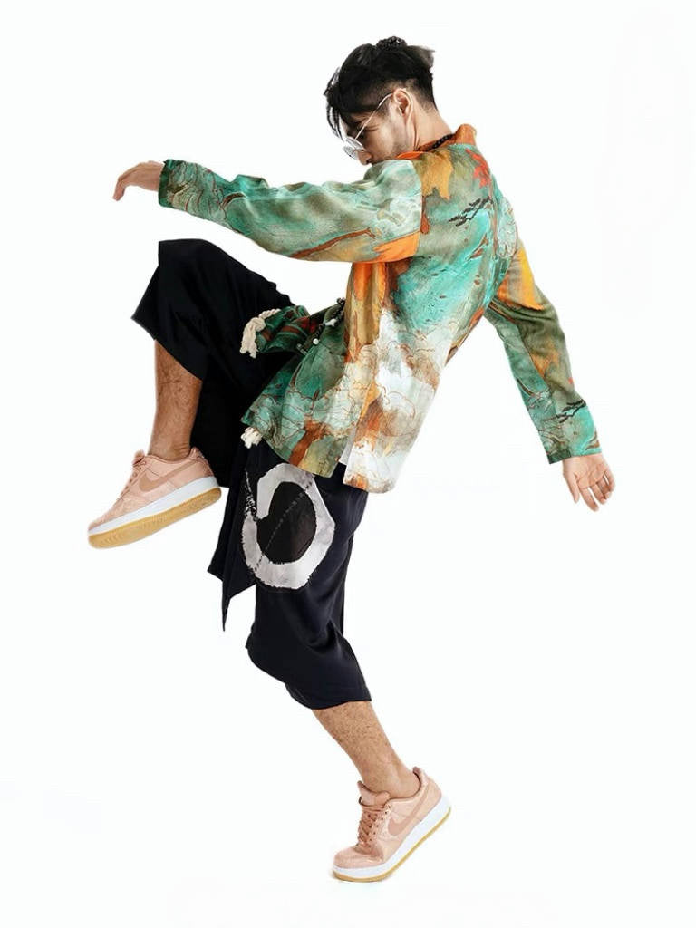 Male Hanfu Tang Dynasty Modern Hanfu Tang Suit-Jianxi Hanfu