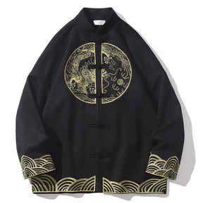 Tangzhuang Jacket With Cloud Patterns - Jianxi Hanfu
