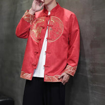 Tangzhuang Jacket With Cloud Patterns - Jianxi Hanfu