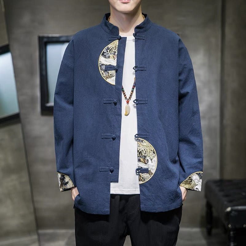 Tangzhuang Jacket With Crane - Jianxi Hanfu