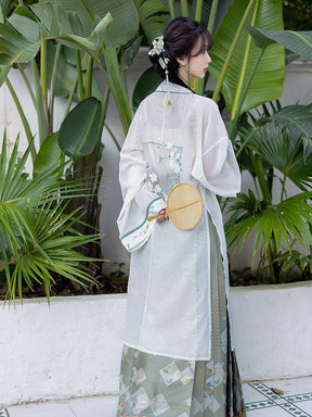 yellow mamian skirts hanfu dress women's summer clothing-Jianxi Hanfu