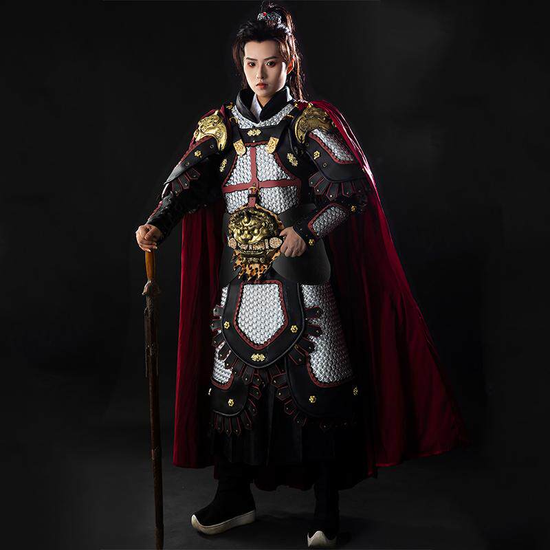 chinese tang dynasty unisex silver scale armor - Jianxi Hanfu