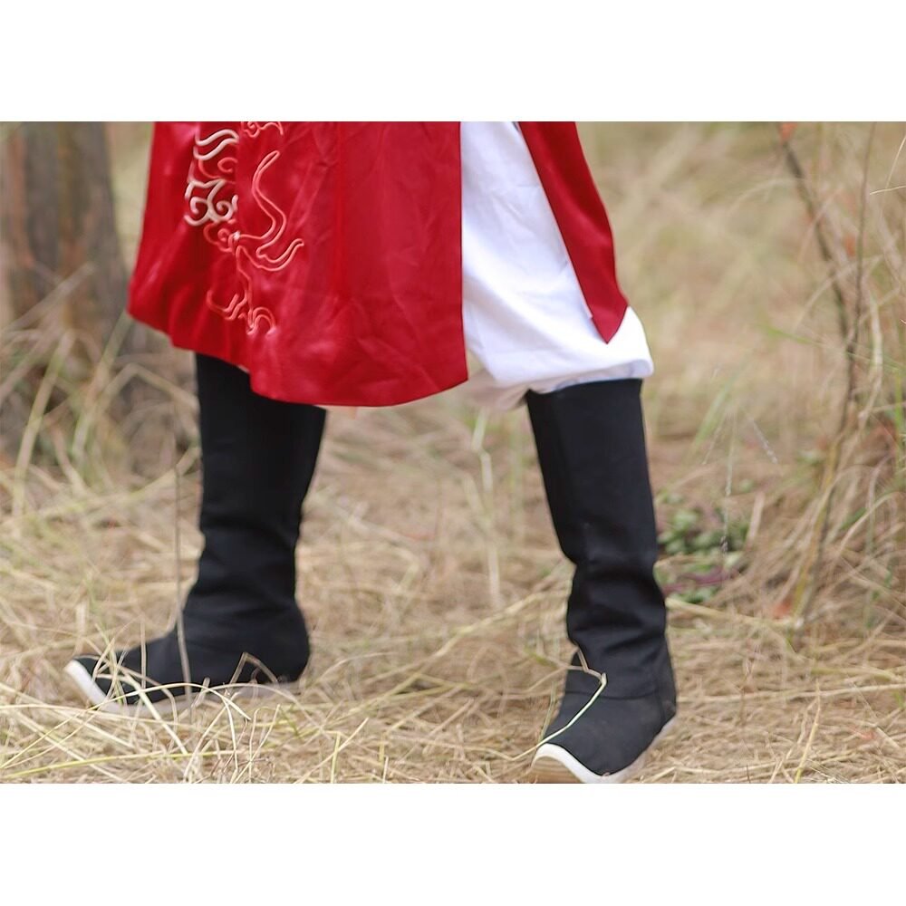 chinese tang dynasty men's hanfu shoes black boots - Jianxi Hanfu