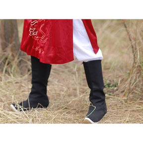 chinese tang dynasty men's hanfu shoes black boots - Jianxi Hanfu