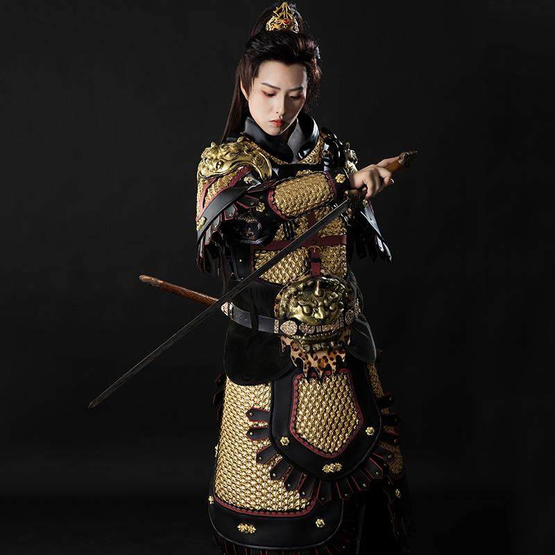 chinese tang dynasty general gold scale armor - Jianxi Hanfu