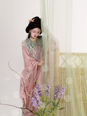 pink hanfu dress mamian skirt-Jianxi Hanfu