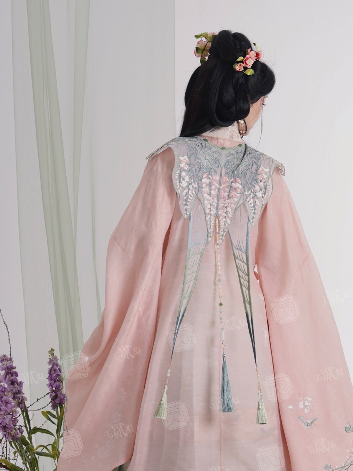 pink hanfu dress mamian skirt ming dynasty-Jianxi Hanfu