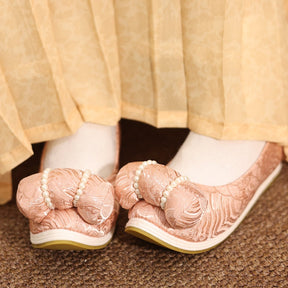 chinese song dynasty hanfu shoes pink shoes- Jianxi Hanfu