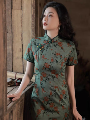 Vintage and Elegant Qipao Cheongsam - Jianxi Hanfu