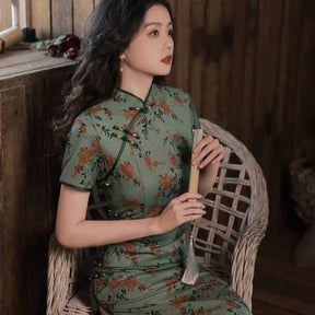 Vintage and Elegant Qipao Cheongsam - Jianxi Hanfu