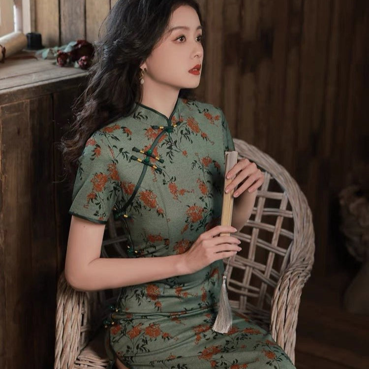 Vintage and Elegant Qipao Cheongsam - Jianxi Hanfu