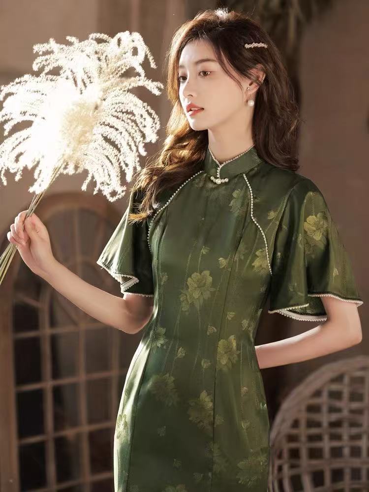 Vintage Qing Dynasty Qipao Cheongsam - Jianxi Hanfu