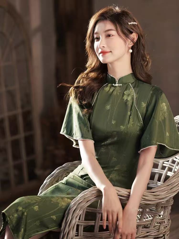 Vintage Qing Dynasty Qipao Cheongsam - Jianxi Hanfu