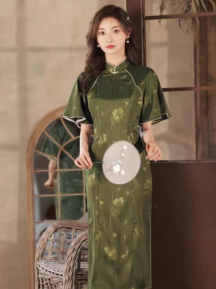 Vintage Qing Dynasty Qipao Cheongsam - Jianxi Hanfu