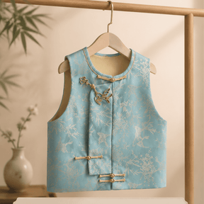 new chinese style blue majia vest - Jianxi Hanfu