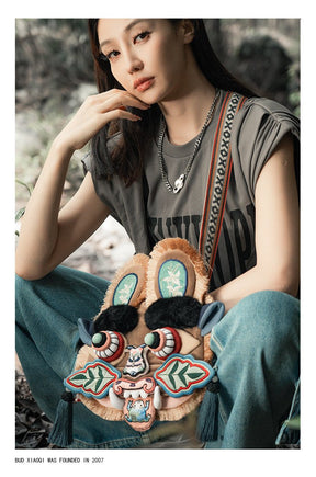Chinese traditional tiger head bag dragon bag - Jianxi Hanfu