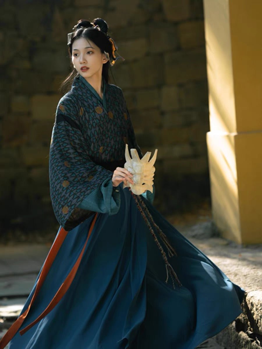 wei jin dynasty women's hanfu ruqun poqun girls' dress-Jianxi Hanfu