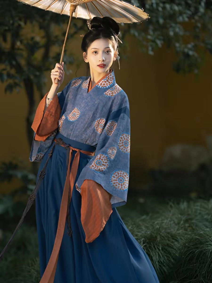 wei jin dynasty women's hanfu ruqun bapoqun girls' dress-Jianxi Hanfu
