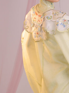 green hanfu dress yunjian girls clothes-Jianxi Hanfu