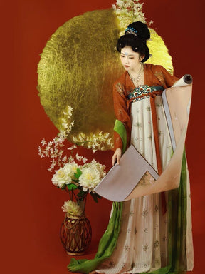 red qixiong ruqun summer dress-Jianxi Hanfu