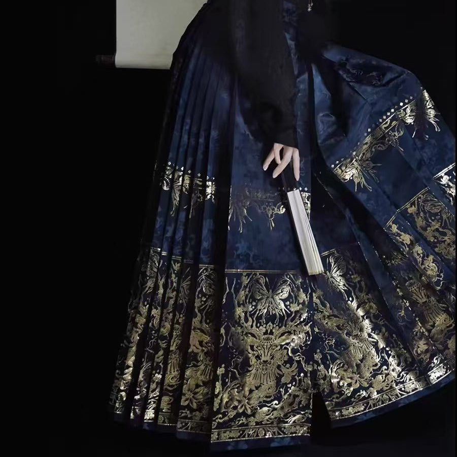 Women Hanfu Mamian Skirt - Lu Shen - Jianxi Hanfu