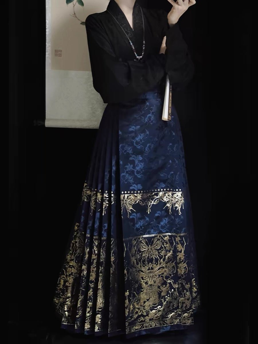 Women Hanfu Mamian Skirt - Lu Shen - Jianxi Hanfu