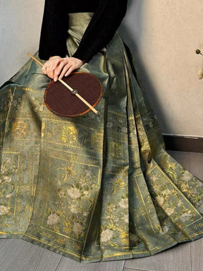 Women Hanfu Mamian Skirt - Shan Ping Wu Hua - Jianxi Hanfu