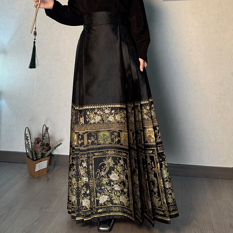 black yellow mamianqun skirt women's clothes - Jianxi Hanfu