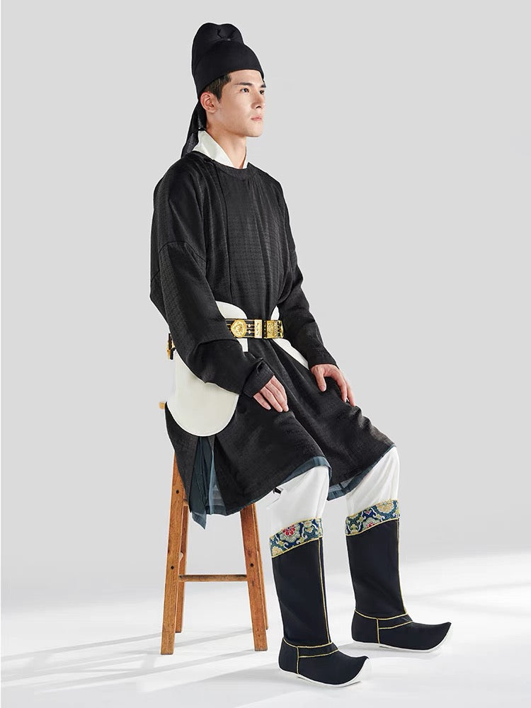 women's shoes male hanfu shoes hanfu boots ming dynasty clothing tang suit black boots-Jianxi Hanfu