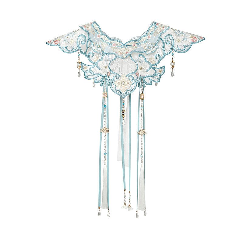 women's blue yunjian hanfu cloud collar - Jianxi Hanfu