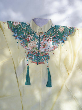 ming dynasty women's hanfu yunjian red lotus cloud collar - Jianxi Hanfu