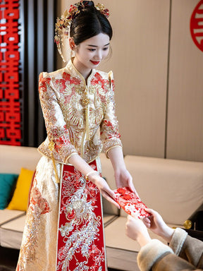 bride dress xiuhe wedding dress-Jianxi Hanfu