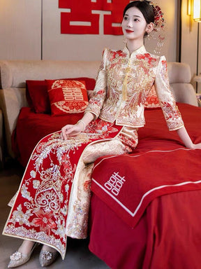 red hanfu wedding dress Hanfu Wedding Dress