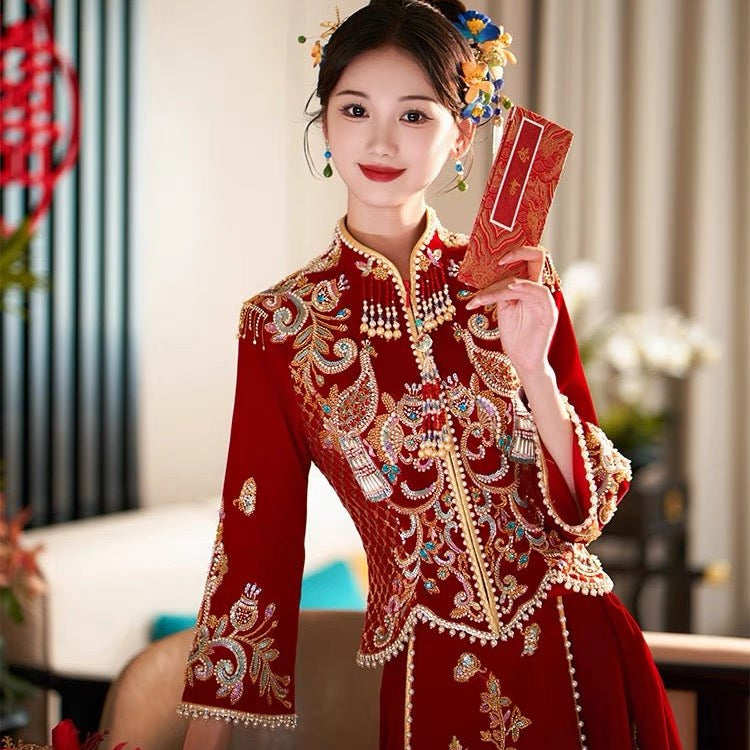 Women's Hanfu Wedding Dress - Happiness - Jianxi Hanfu