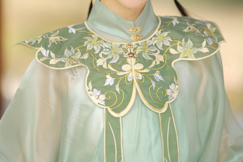 women's green yunjian fake collar - Jianxi Hanfu