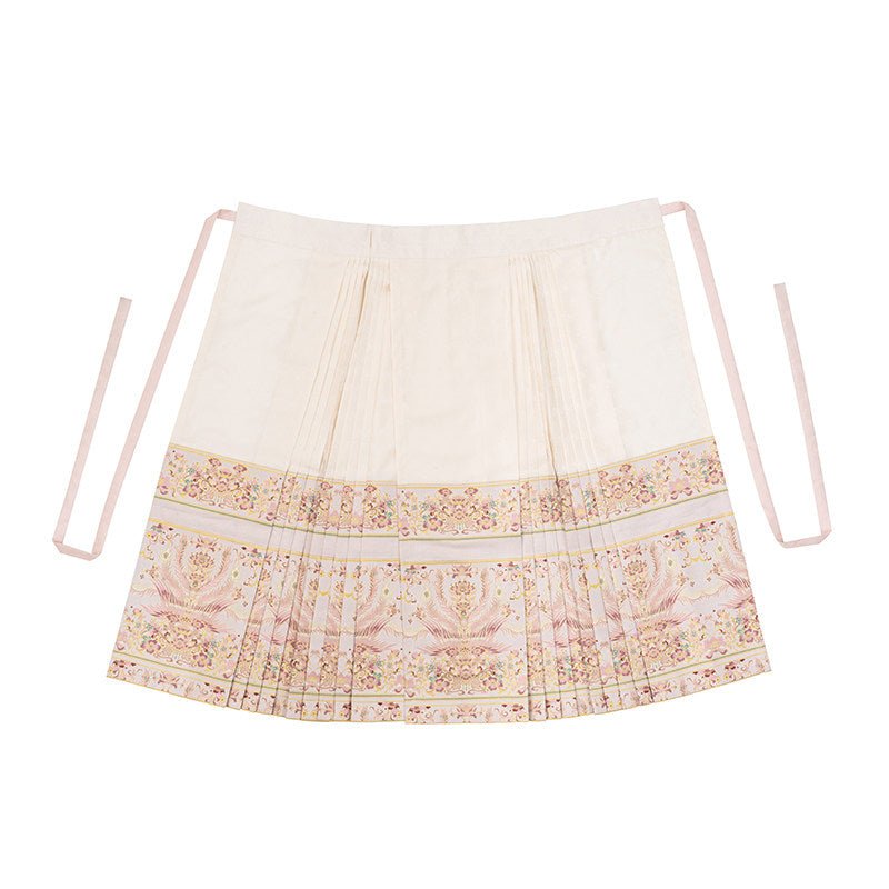 ming dynasty women's clothes pink mamianqun dress- Jianxi Hanfu