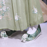 ming dynasty fashion green shoes hanfu shoes-Jianxi Hanfu