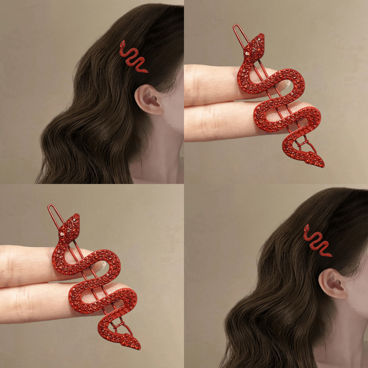 Zodiac Snake Bangs Hair Clip - Jianxi Hanfu