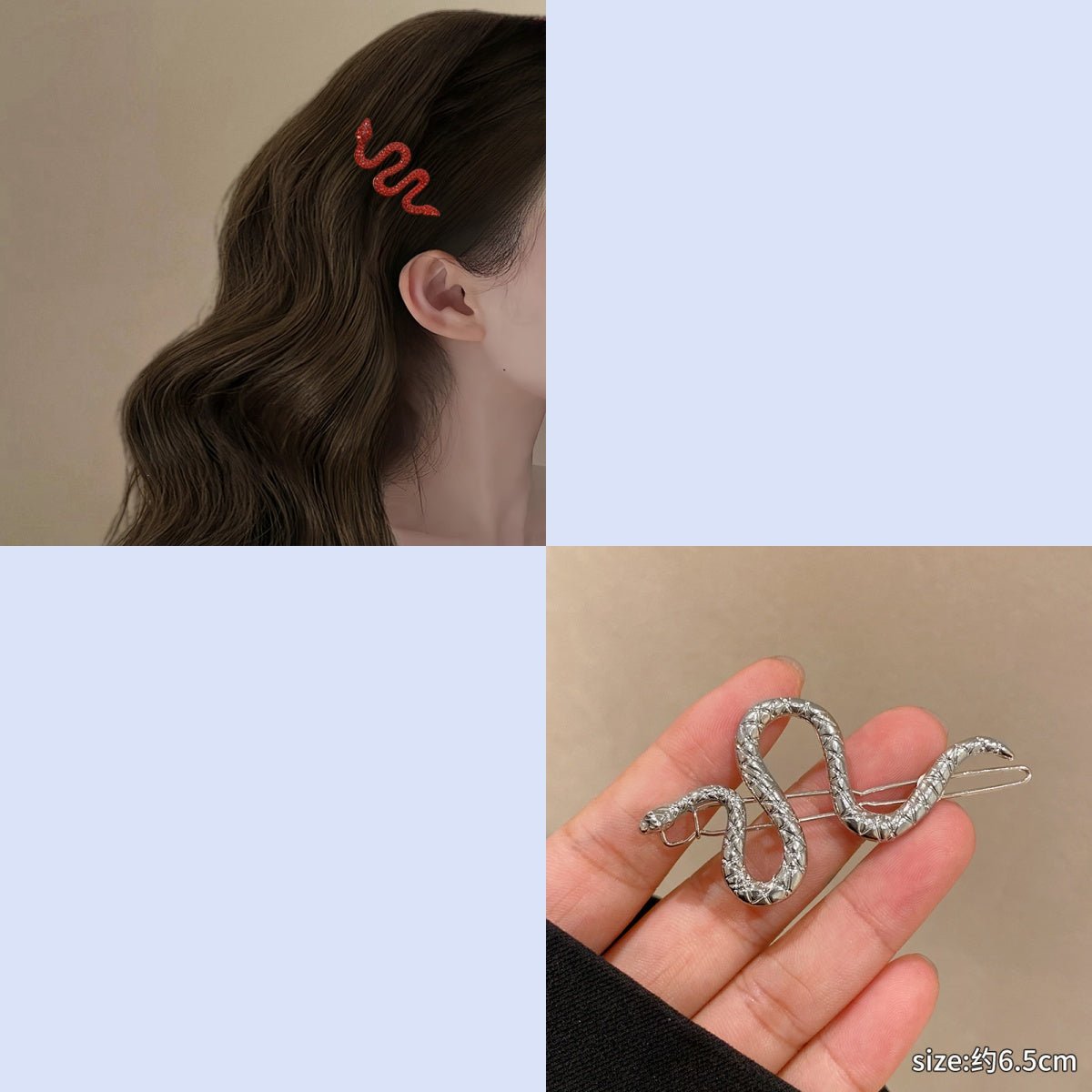 Zodiac Snake Bangs Hair Clip - Jianxi Hanfu