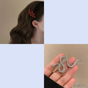 Zodiac Snake Bangs Hair Clip - Jianxi Hanfu